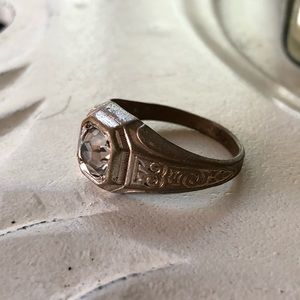 💍Art Deco revival pot silver ring💍